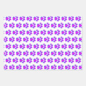 Dierlijke Paws Verpakkingsdocument Vlakke Bladreek Inpakpapier Vel (Voorkant)