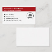 Dierlijke Pet Emergency Medische Visitekaartjes (Voorkant / Achterkant)