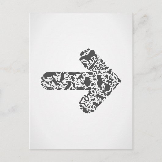 Dierlijke pijl briefkaart (Voorkant)