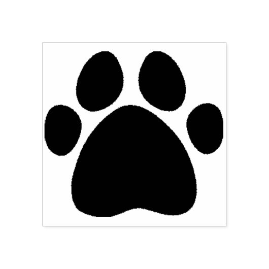 Dierlijke poot rubberstempel (Afrduk)