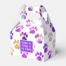 Dierlijke Poot Silhouet Paars Roze Pawty Papier