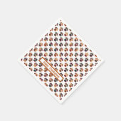 Dierlijke Poot Silhouet Thanksgiving Pawty Wit Servet (Hoek)