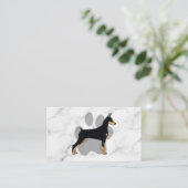 Dierlijke poot | Zwarte hond Visitekaartje (Staand voorkant)