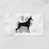 Dierlijke poot | Zwarte hond Visitekaartje (Voorkant)