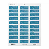 Dierlijke Pootafdrukken Blauwe Retouradres Etiket (Full Sheet)