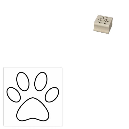 Dierlijke pootdruk rubberstempel (Gestempeld)