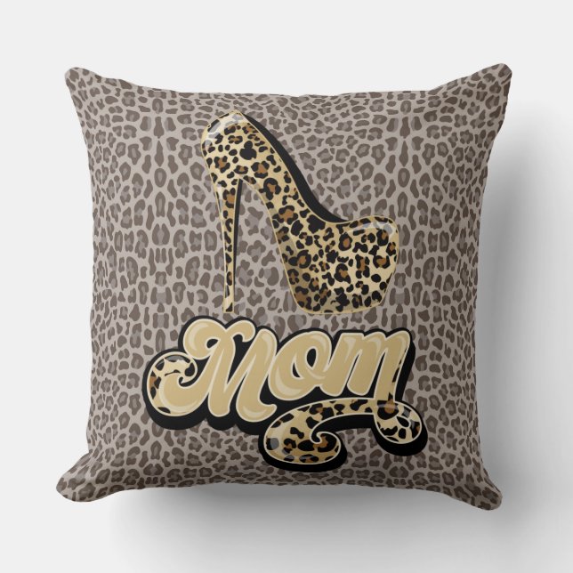 Dierlijke Print MOM Designer Pillow Kussen (Voorkant)