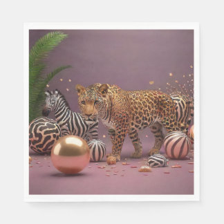 Dierlijke print papieren servetten