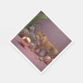 Dierlijke print papieren servetten (Hoek)