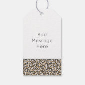 Dierlijke Print Spots EIGEN TEKST Neutrals Chic Le Cadeaulabel (Achterkant)