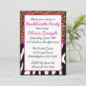 Dierlijke printbachloormetriefening kaart (Staand voorkant)