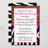 Dierlijke printbachloormetriefening kaart (Voorkant / Achterkant)