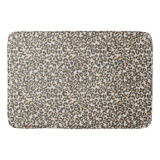 Dierlijke printbalkspots Nuetrals Badmat (Voorkant)