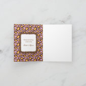 Dierlijke printbruiloft Dank je wel Bedankkaart (Binnen)