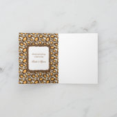 Dierlijke printbruiloft Dank je wel Bedankkaart (Binnen)