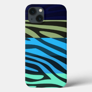 Dierlijke printhut Zebra Retro kleurig patroon 6 iPhone 13 Hoesje