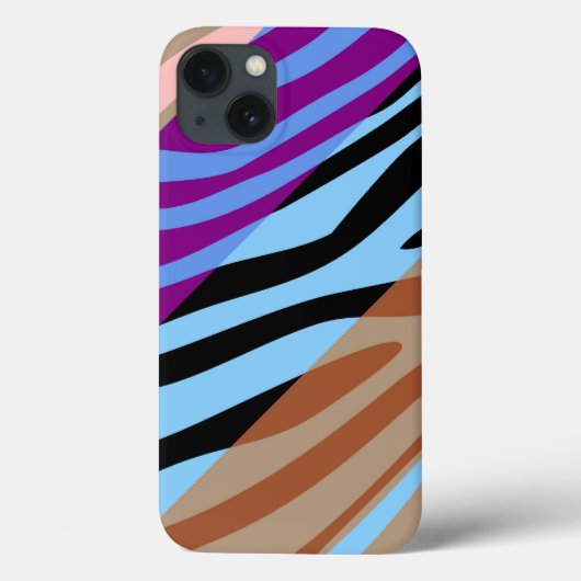 Dierlijke printhut Zebra Retro kleurig patroon 7 Case-Mate iPhone Case (Achterkant)