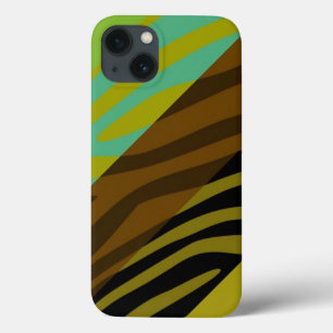 Dierlijke printhut Zebra Retro kleurig patroon 9 Case-Mate iPhone Case