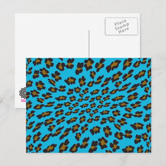 Dierlijke printkaart briefkaart (Voorkant / Achterkant)