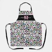 Dierlijke printkaart Chic Monogram Schort (Voorkant)