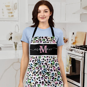 Dierlijke printkaart Chic Monogram Schort