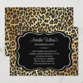 Dierlijke printluipaard kaart (Voorkant / Achterkant)