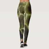 Dierlijke printolive Groen Leggings (Achterkant)