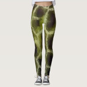Dierlijke printolive Groen Leggings (Voorkant)