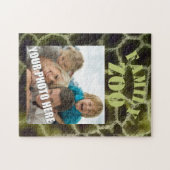 Dierlijke printolive Groen Legpuzzel (Horizontaal)
