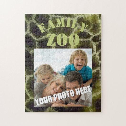 Dierlijke printolive Groen Legpuzzel (Verticaal)