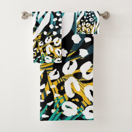 Dierlijke printpatronen bad handdoek (Insitu)