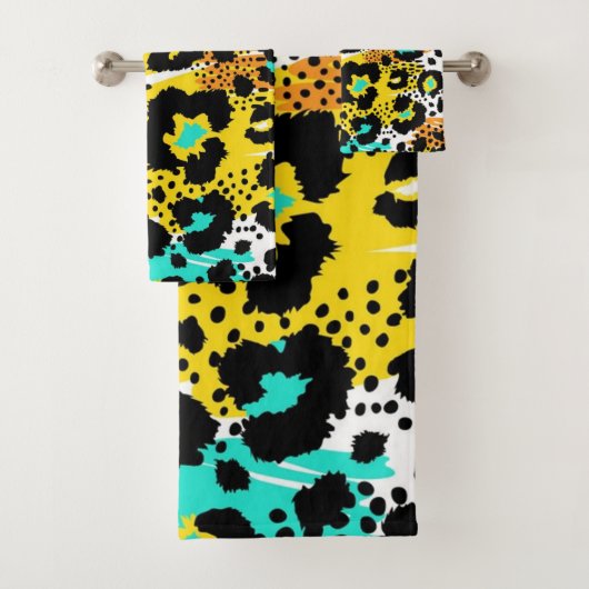 Dierlijke printpatronen bad handdoek (Insitu)