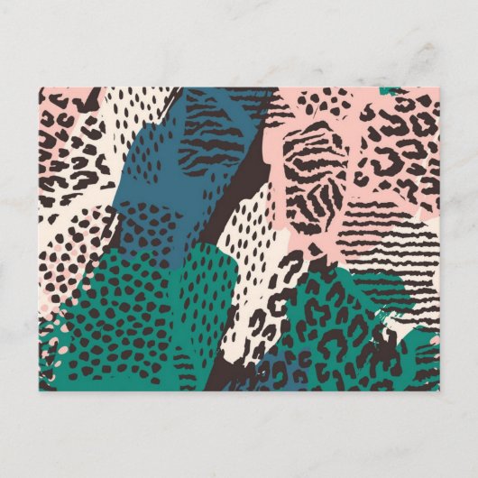 Dierlijke printpatronen briefkaart (Voorkant)