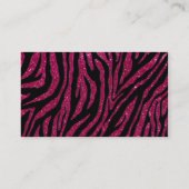Dierlijke printpatronen Glitter Zebra Pattern en M Visitekaartje (Achterkant)