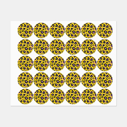 Dierlijke printpatronen labels (Vel)