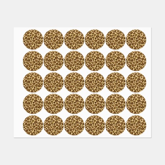 Dierlijke printpatronen labels (Vel)