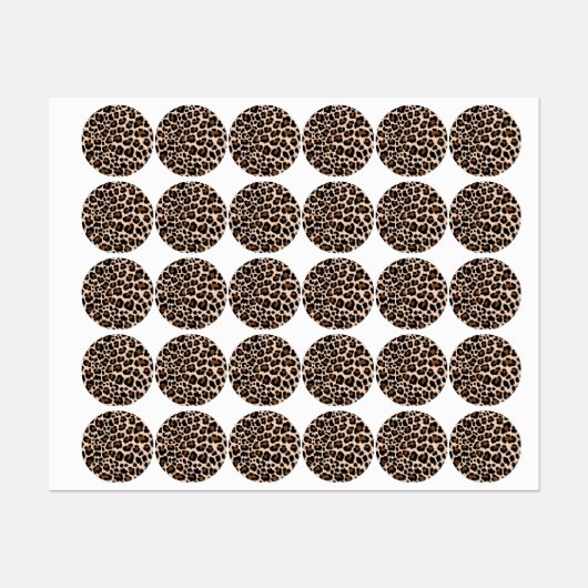 Dierlijke printpatronen labels (Vel)