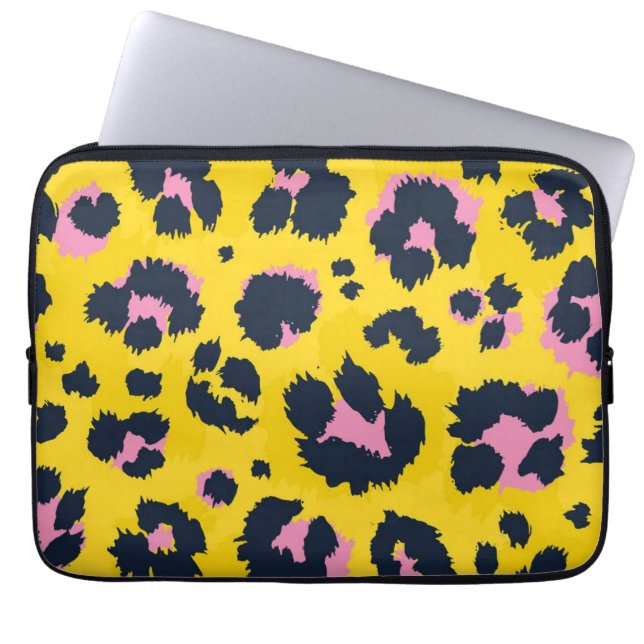 Dierlijke printpatronen laptop sleeve (Voorkant)