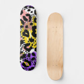 Dierlijke printpatronen persoonlijk skateboard (Voorkant)