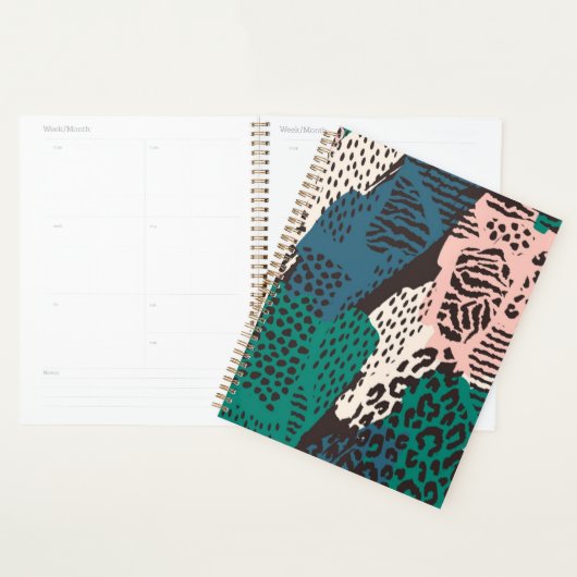 Dierlijke printpatronen planner (Display)