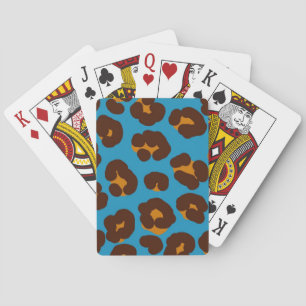 Dierlijke printpatronen pokerkaarten