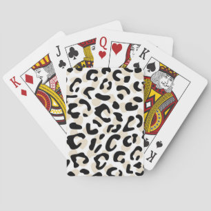 Dierlijke printpatronen pokerkaarten