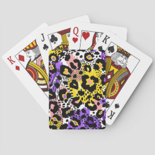 Dierlijke printpatronen pokerkaarten