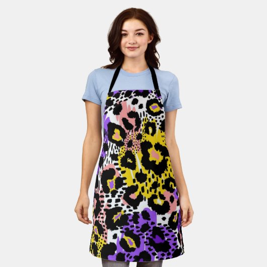 Dierlijke printpatronen schort (Gedragen)