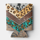 Dierlijke printpublimatie Mengsel Monogrammen Blikjeskoeler (Achterkant)