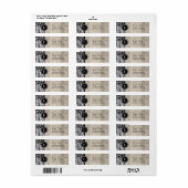 Dierlijke printZebra Patroon en monogram Etiket (Full Sheet)