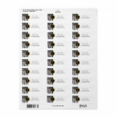 Dierlijke printZebra Patroon en monogram Etiket (Full Sheet)
