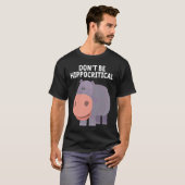 Dierlijke pun Hippos Graphic not Hipporitic T-shirt (Voorkant volledig)