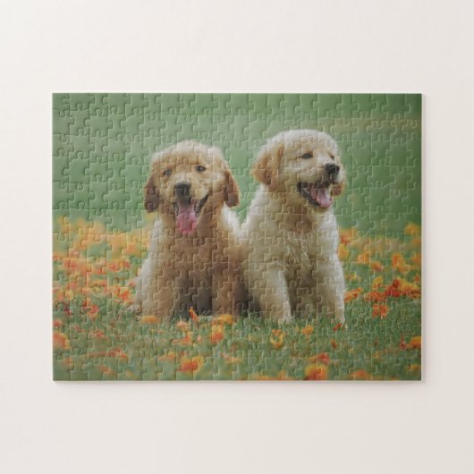 Dierlijke puzzels Pic Cute Sad Puppy Pho (Horizontaal)