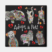 Dierlijke redding en Pet Adoption Magnet 2" (Voorkant)